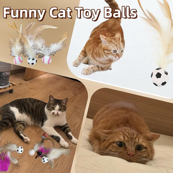 Transform Your Pet's Playtime with the Self Entertainment Feather Ball