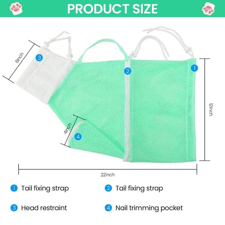 Transform Your Pet Grooming Routine with Our Adjustable Mesh Restraint Bag