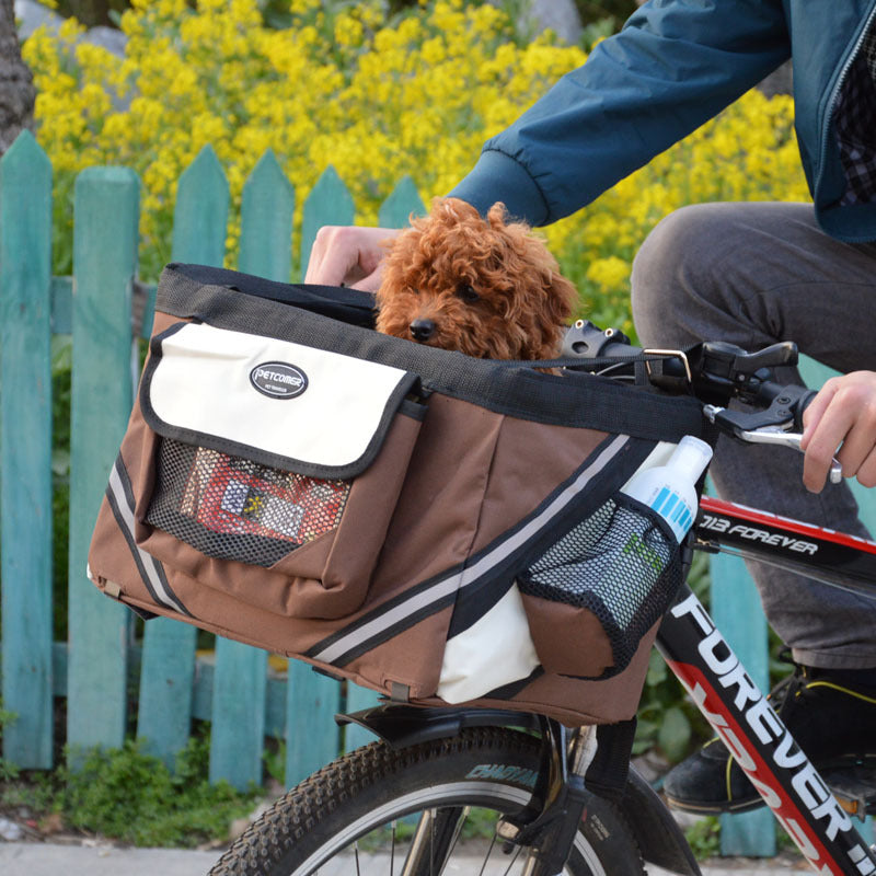 The Ultimate Removable Bicycle Front Basket Pet Carrier Bag