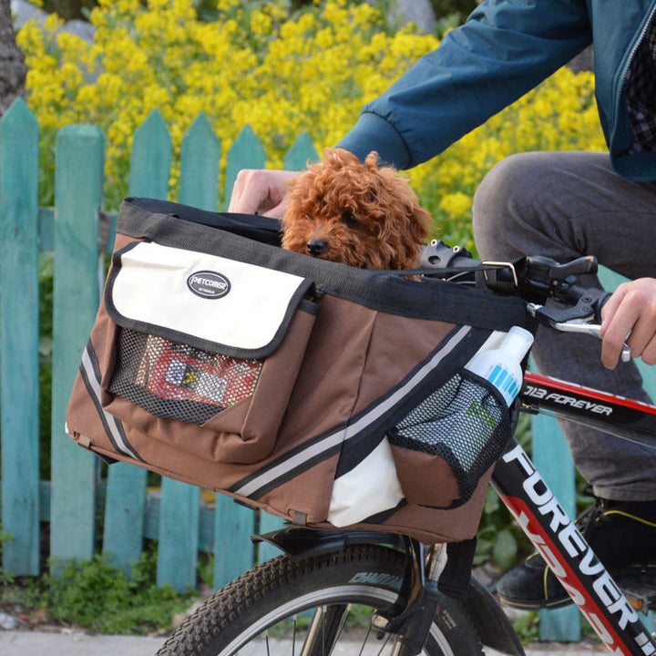 The Ultimate Removable Bicycle Front Basket Pet Carrier Bag