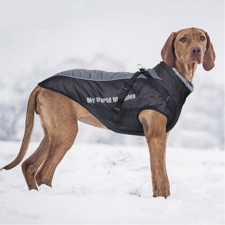 Keep Your Furry Friend Warm and Stylish with the Warm Waterproof Reflective Big Shell Jacket
